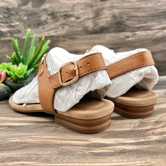 NIB Earth Origins Mendy Leather Thong Sandal Saddle 9M 40.5 - Picture 7 of 12